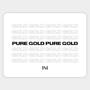 Pure Gold (Black Logo) Sticker